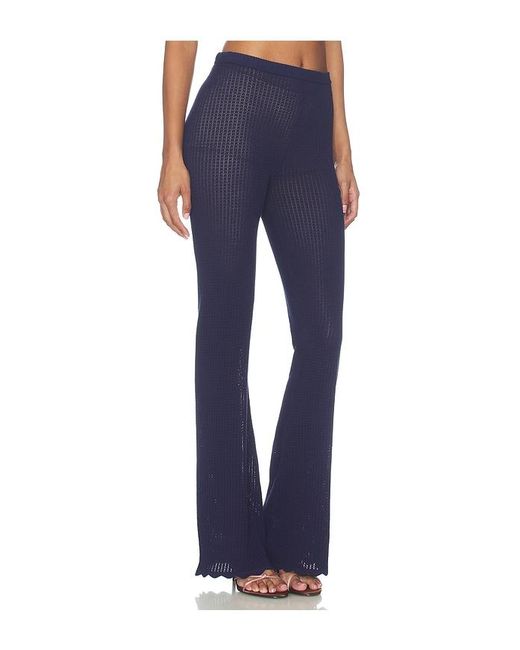 MAJORELLE Blue Lucassia Textured Knit Pant