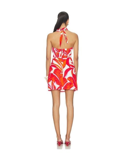 MINKPINK Red Ravelo Halter Mini Dress