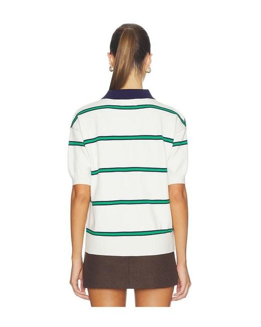 ALL THE WAYS Green Francesca Polo Top