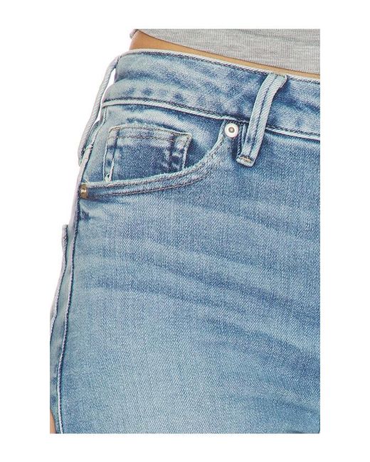 GOOD AMERICAN Blue Soft Tech Good True Straight Jeans