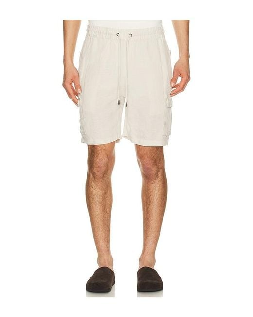 Onia Natural Air Linen Pull On Cargo Short for men