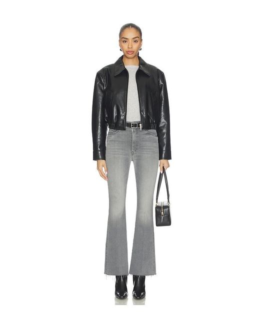 Mother Gray High Waisted Weekend Fray Jeans