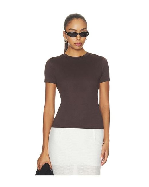 Theory Brown Tiny Apex Tee