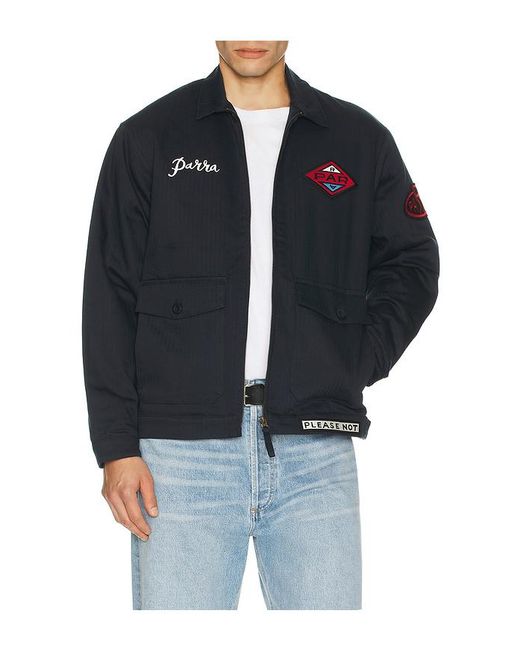 by Parra Blue Pumping Gas Jacket for men