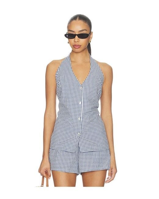 Show Me Your Mumu Blue Hillary Halter Top