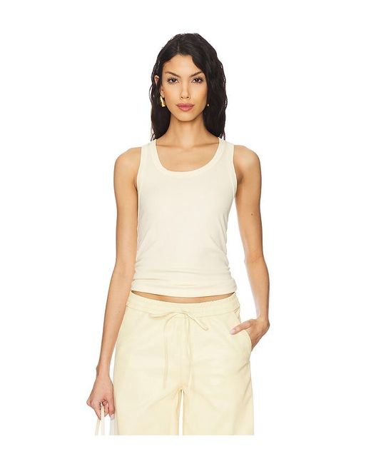 SPRWMN Natural Fitted Scoop Tank Top
