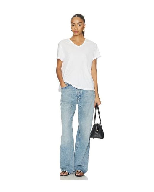 DONNI. White The Jersey V-Neck Tee