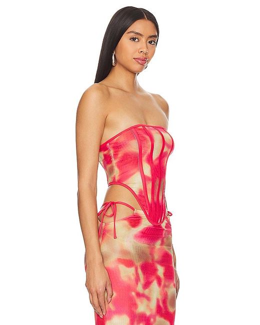 BY.DYLN Red Khloe Corset