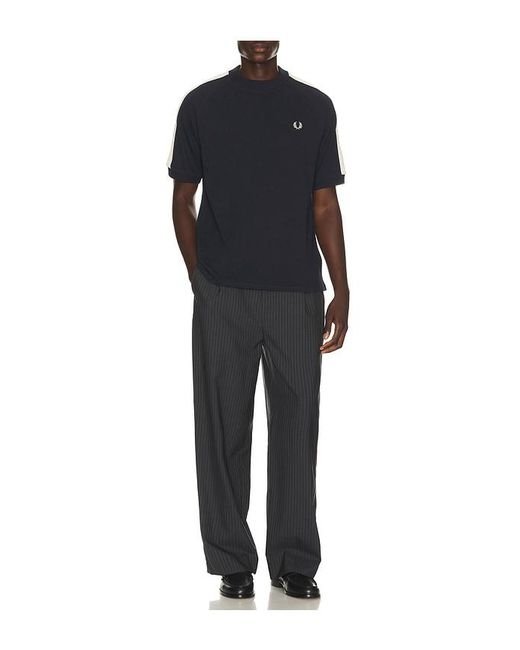 Fred Perry Black Cable Taped T-Shirt for men