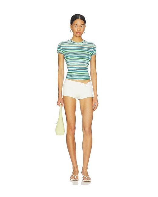 Pistola Blue Selene Short Sleeve Sweater Tee Shirt