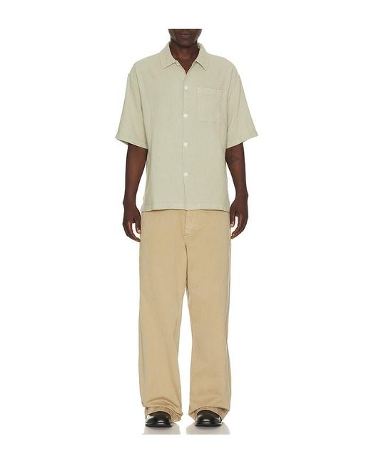 FRAME Natural Open Weave Short Sleeve Shirt for men