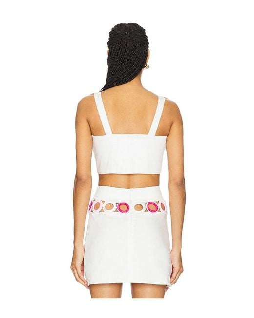 MY BEACHY SIDE White X Revolve Square Neck Crop Top