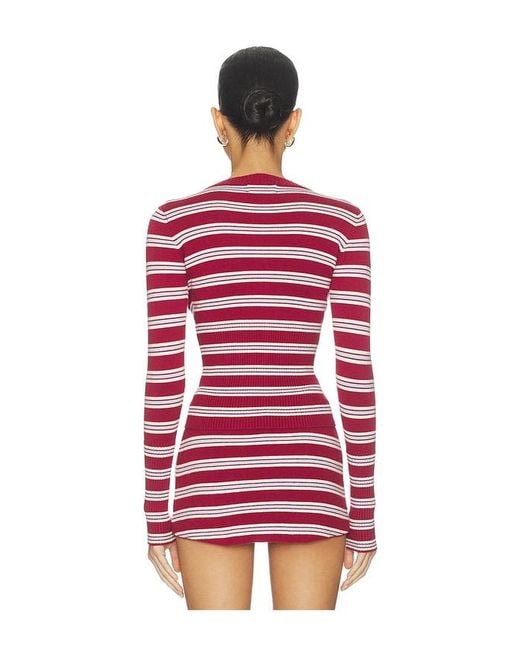 Frankie's Bikinis Red Lenon Cloud Knit Sweater