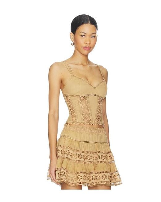 Charo Ruiz Natural Bustier Top Poppy
