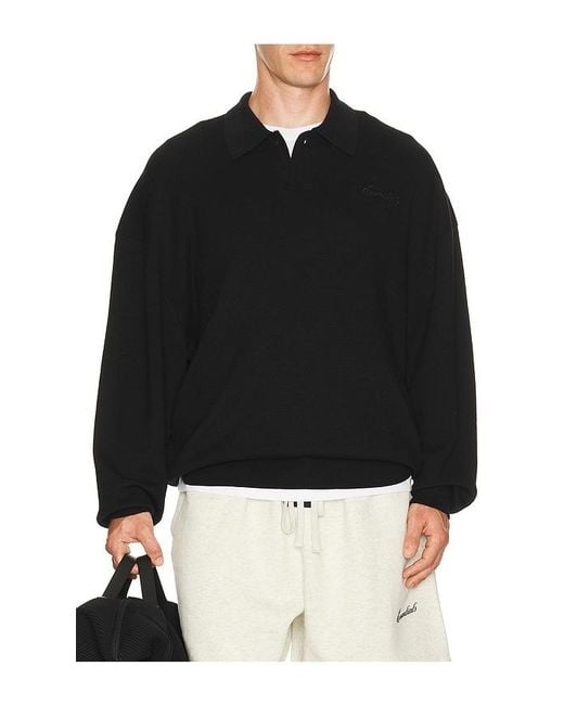 Fear Of God Black Signature 90's Knit Polo for men