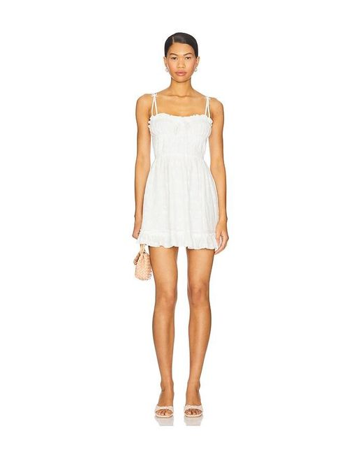 For Love & Lemons Edie スリップドレス White