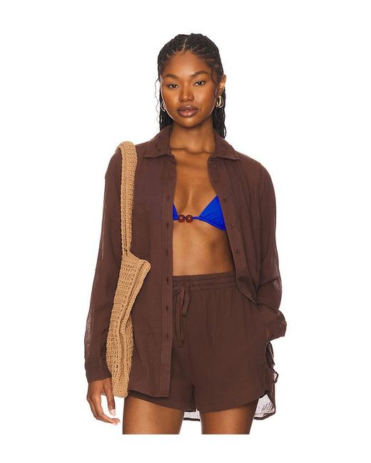 Seafolly Breeze Beach シャツ Brown
