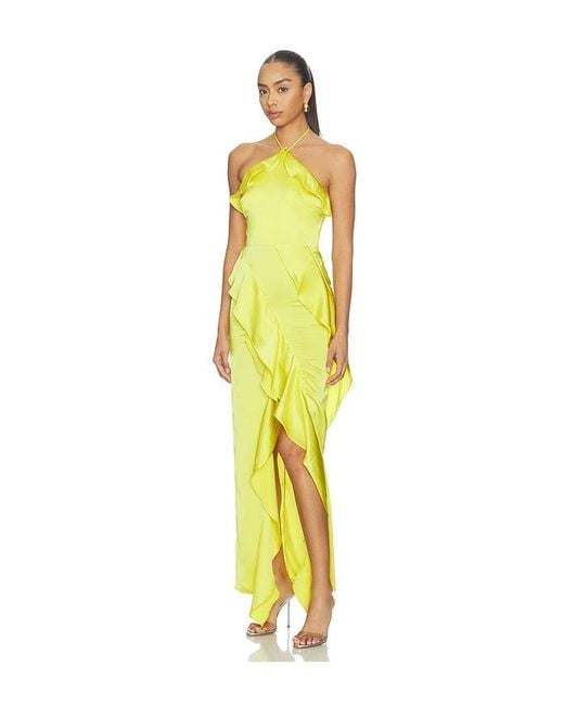 Amanda Uprichard Yellow Alessandra Maxi Dress