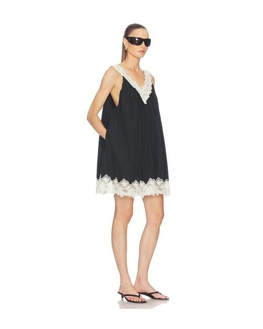 Helsa Black Mini Dress With Lace