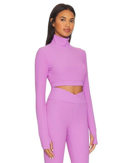 Year Of Ours Purple The Drift Thermal Turtleneck Top