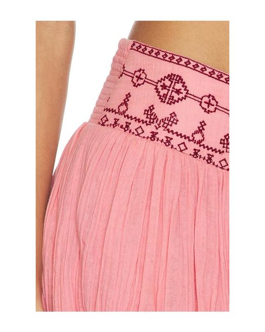 Rococo Sand Pink Bubble Hem Mini Skirt