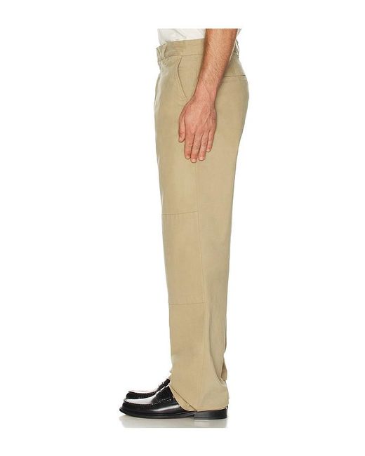 Vince Natural Peached Cotton Henry Pant for men
