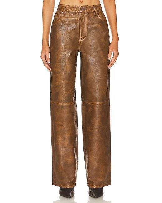 Nbd Brown Clarissa Leather Pants