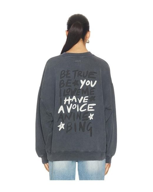 Anine Bing Blue Miles Sweatshirt Empowerment