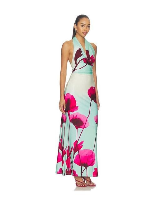 Especia White Moonflower Gio Long Dress