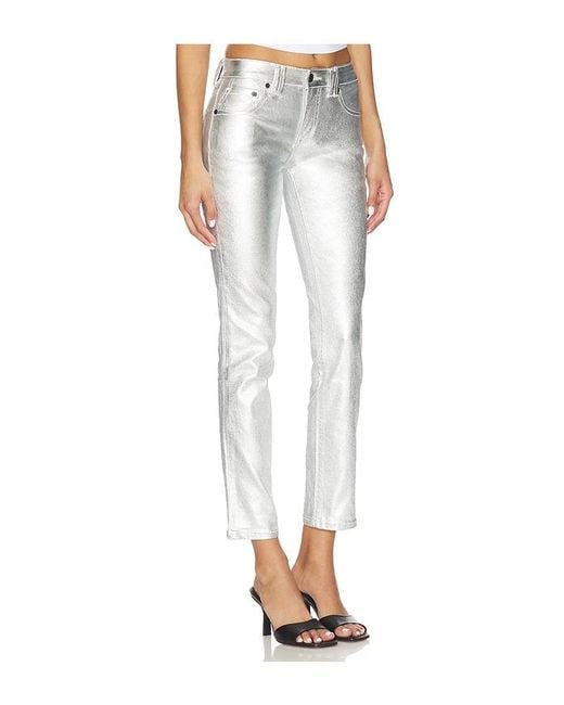 Free People White X We The Free Oracle Metallic Pant