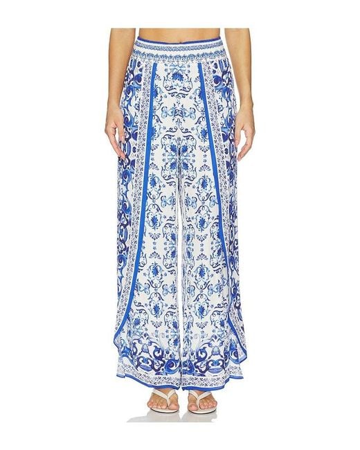 Alice + Olivia Blue Larissa Pant