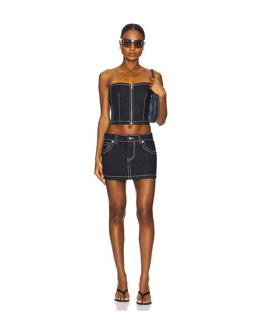 A.Brand Blue Cameron Denim Bustier