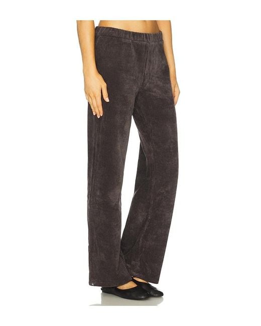 Barefoot Dreams Black Stretch Cord Wide Leg Pant