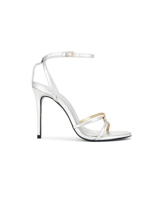 Black Suede Studio White Miley 100 Sandal