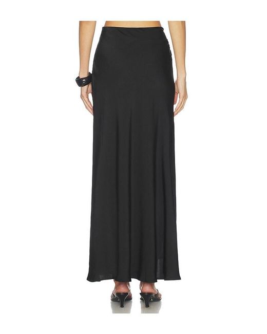 Bardot Black Dylan Split Front Maxi Skirt