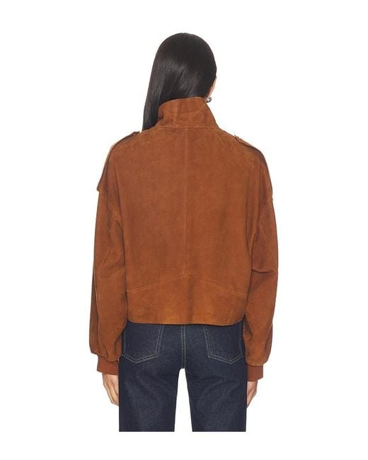 AllSaints Blue Lowden Suede Jacket