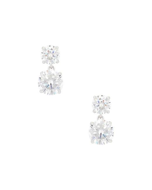 Shashi White Solitaire Drop Earring
