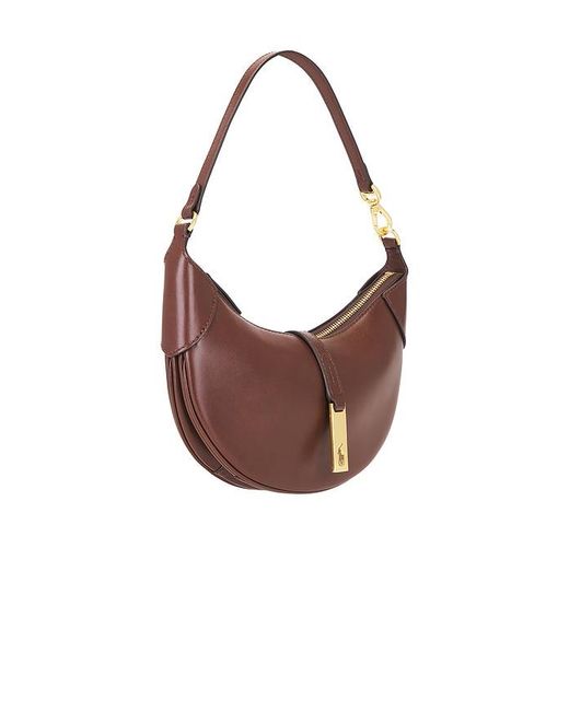 Polo Ralph Lauren Brown Sport Calf Small Shoulder Bag