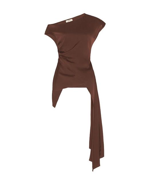SRG Brown Selena Silk Top