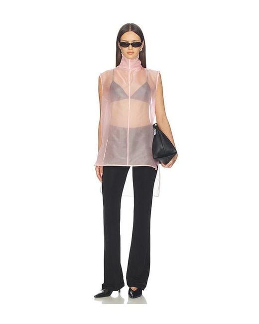 AEXAE Natural X Revolve Silk Organza Roll Top