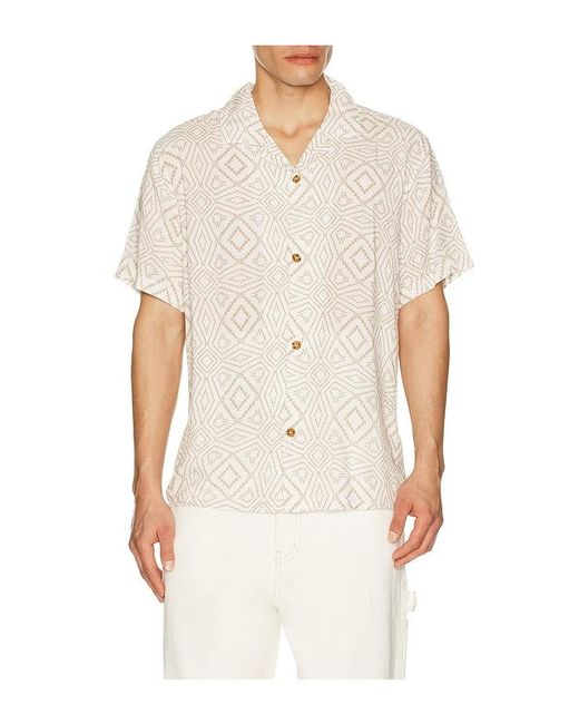 Rhythm White Mosaic Shirt for men