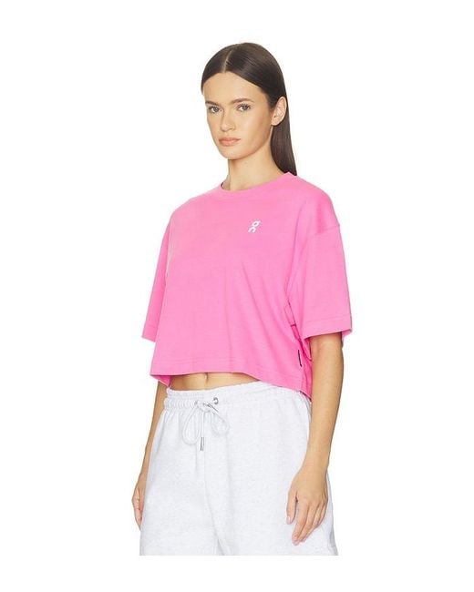 On Shoes Pink Club Boxy T