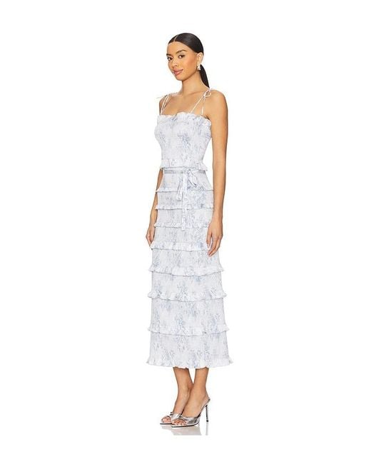 V. Chapman White Lily Midi Dress