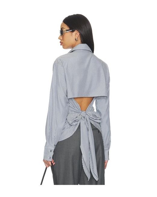 ALL THE WAYS Gray Clarise Open Back Top