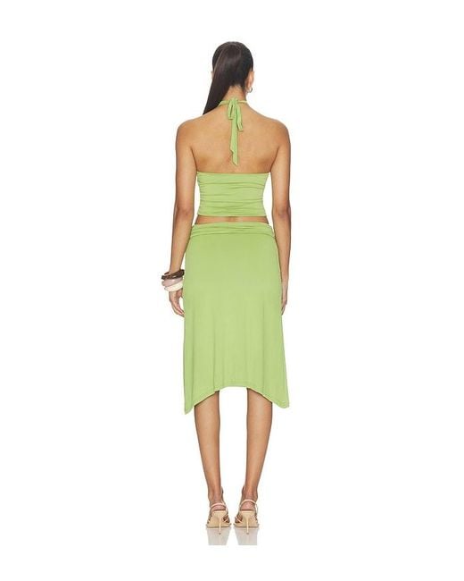 MORE TO COME Green Everlane Midi Skirt Set