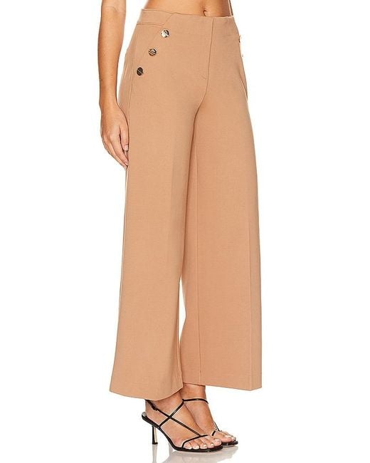 Spanx Natural Ponte Button Front Wide Leg Pant