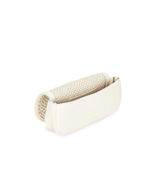 Polo Ralph Lauren White Leather Long Flap Clutch Large