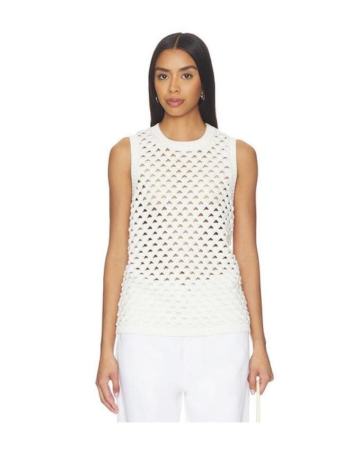 ALIGNE White Jeanie Crochet Knitted Vest
