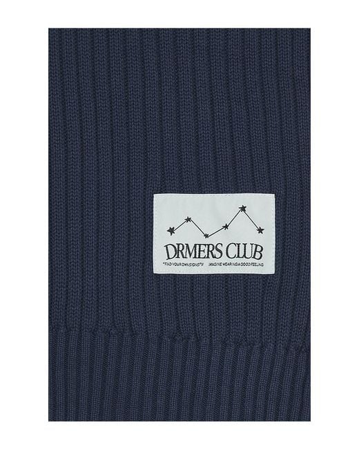 DRMERS CLUB Blue Drmers Ribbed Knit Sweater for men