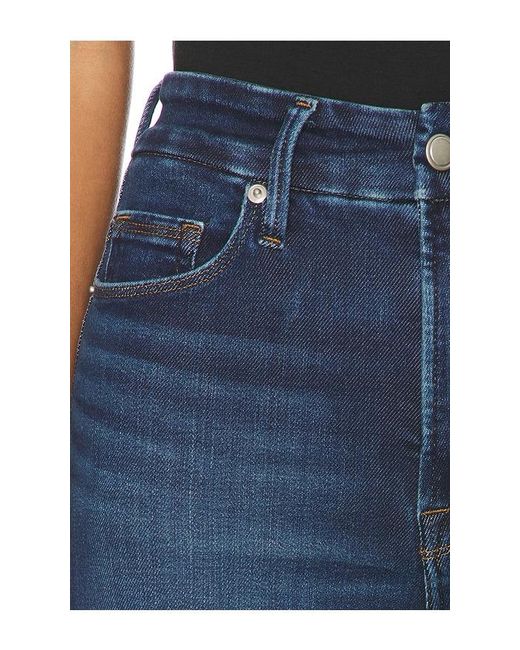 GOOD AMERICAN Blue Soft Tech Good True Straight Jeans